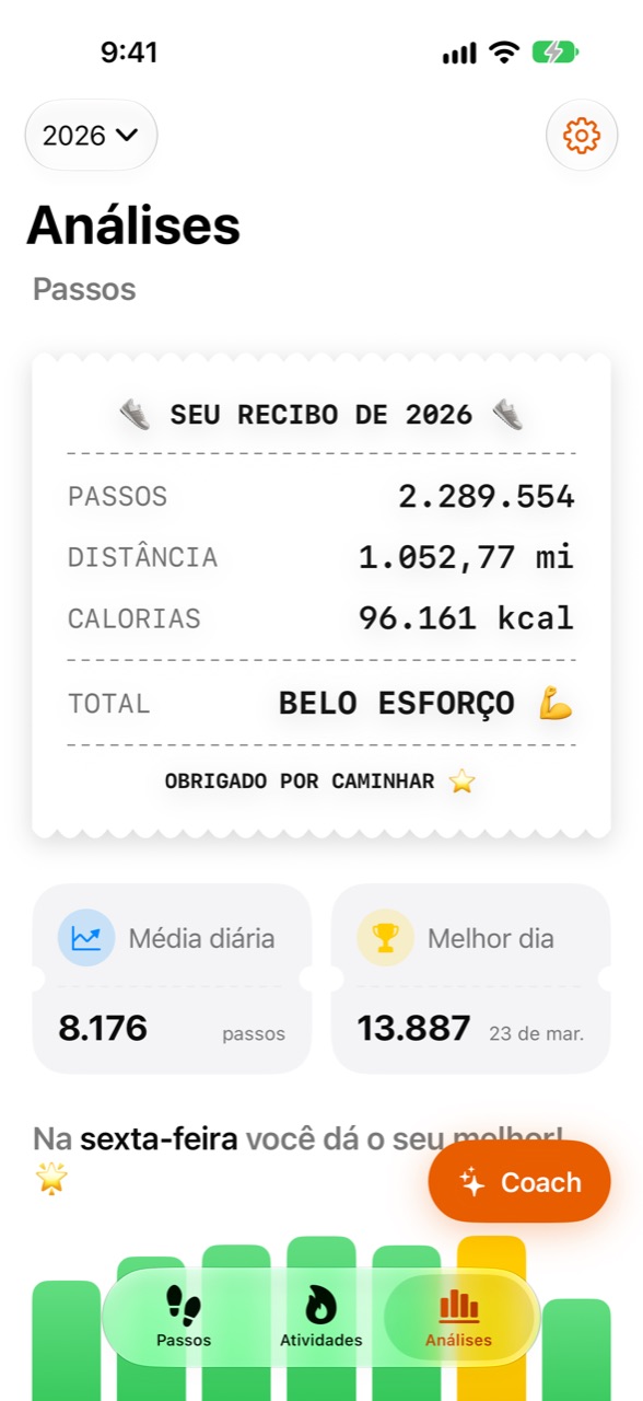 Tela Análises do WeeRaa com estatísticas do ano
